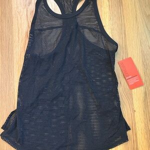 New Zella Black Mesh Activewear Top NWT medium